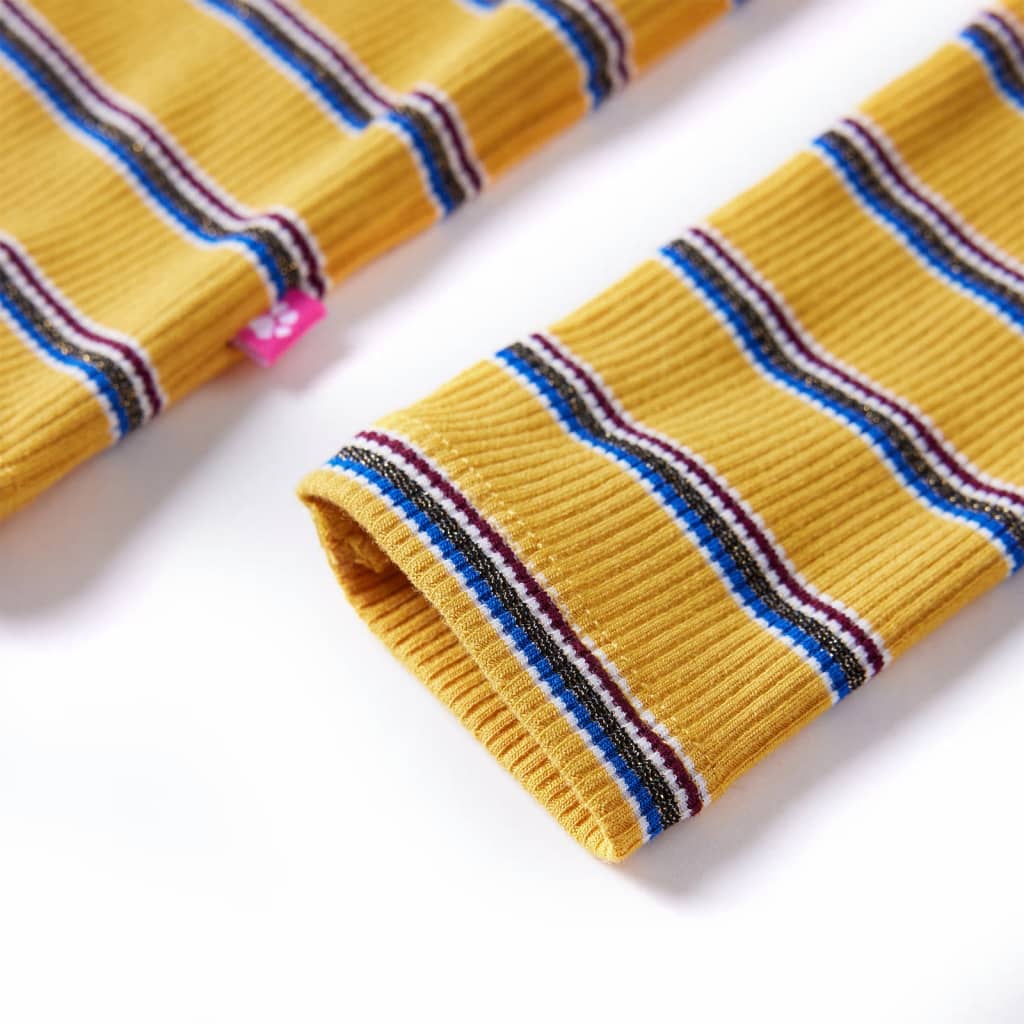 T-shirt manches longues pour enfant taille 92 jaune ocre - ocre, 92 (1 5-2 ans) - number 5.