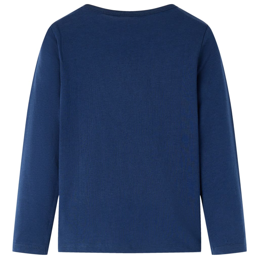 T-shirt manches longues pour enfant taille 92 - bleu marine, 92 (1 5-2 ans) - number 2.
