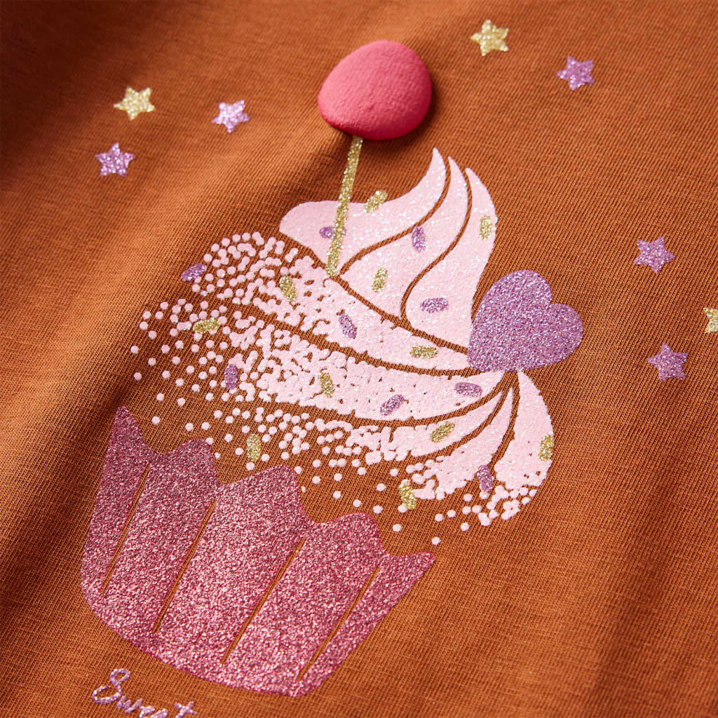 T-shirt à manches longues pour enfant taille 92 - couleur cognac, 92 (1 5-2 ans) - number 4.