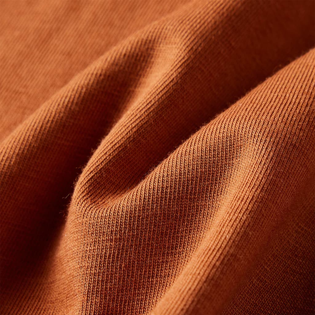 T-shirt à manches longues pour enfant taille 92 - couleur cognac, 92 (1 5-2 ans) - number 7.