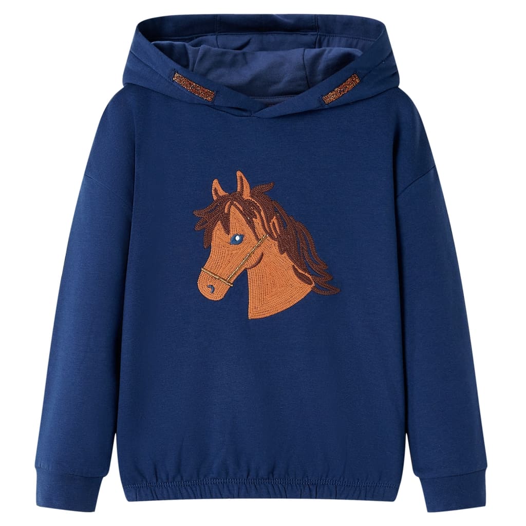 Sweat à capuche pour enfant taille 92 - bleu marine, 92 (1 5-2 ans) - number 1.