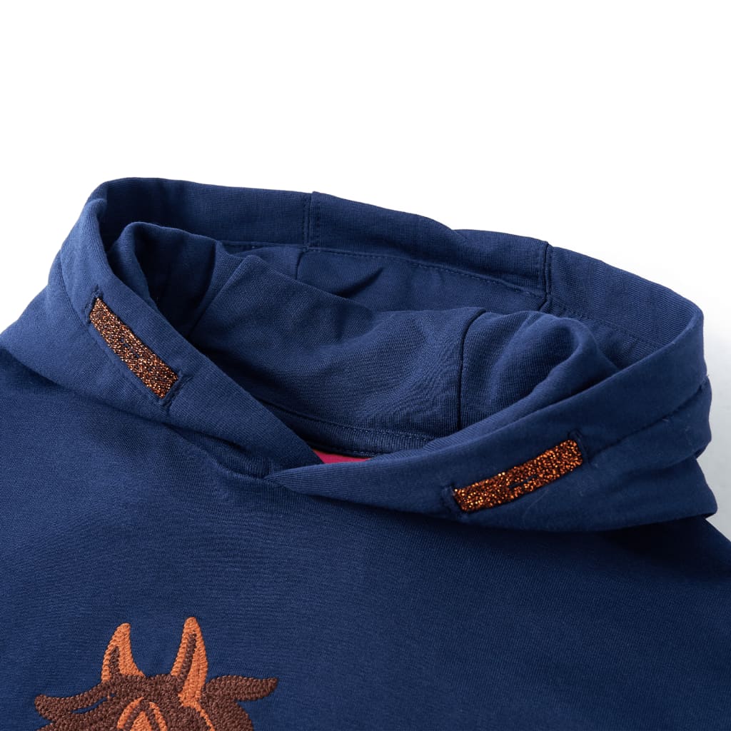 Sweat à capuche pour enfant taille 92 - bleu marine, 92 (1 5-2 ans) - number 3.