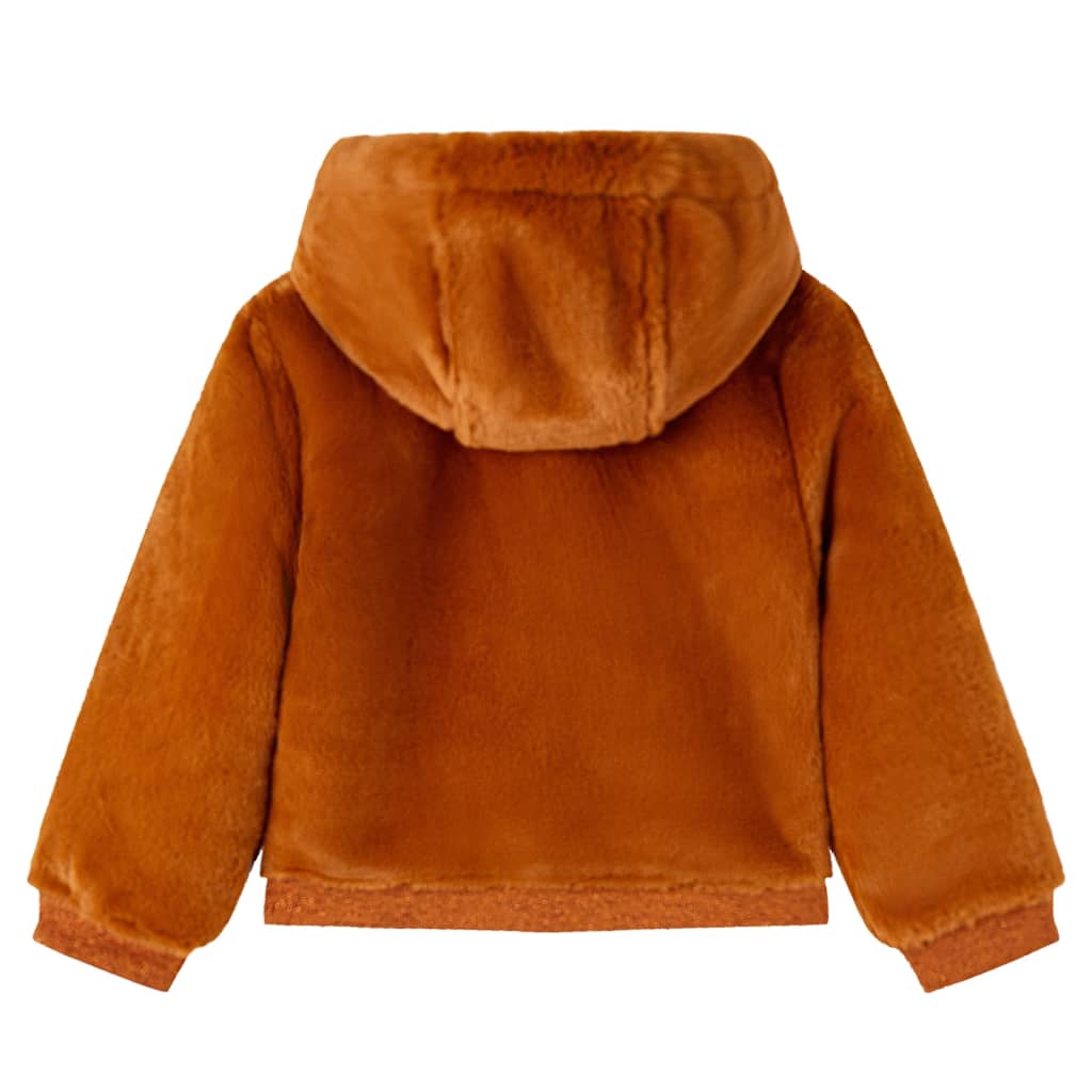 Veste pour enfant taille 92 imitation fourrure cognac - 92 (1 5-2 ans) - number 2.