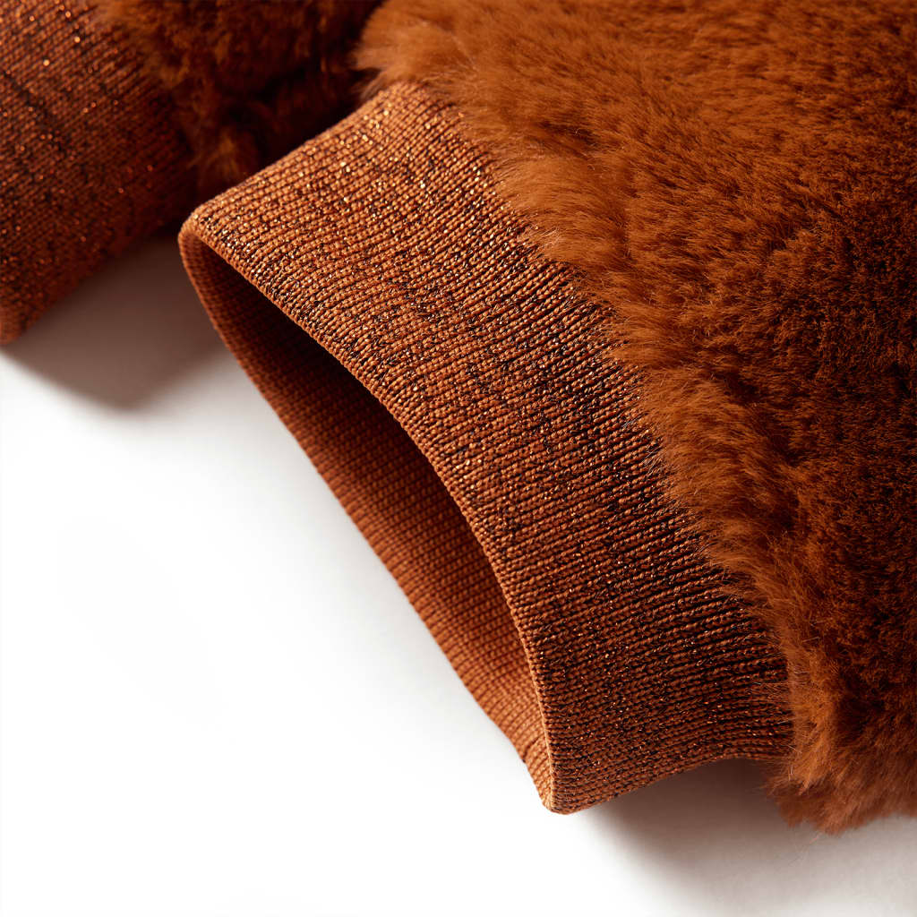 Veste pour enfant taille 92 imitation fourrure cognac - 92 (1 5-2 ans) - number 6.