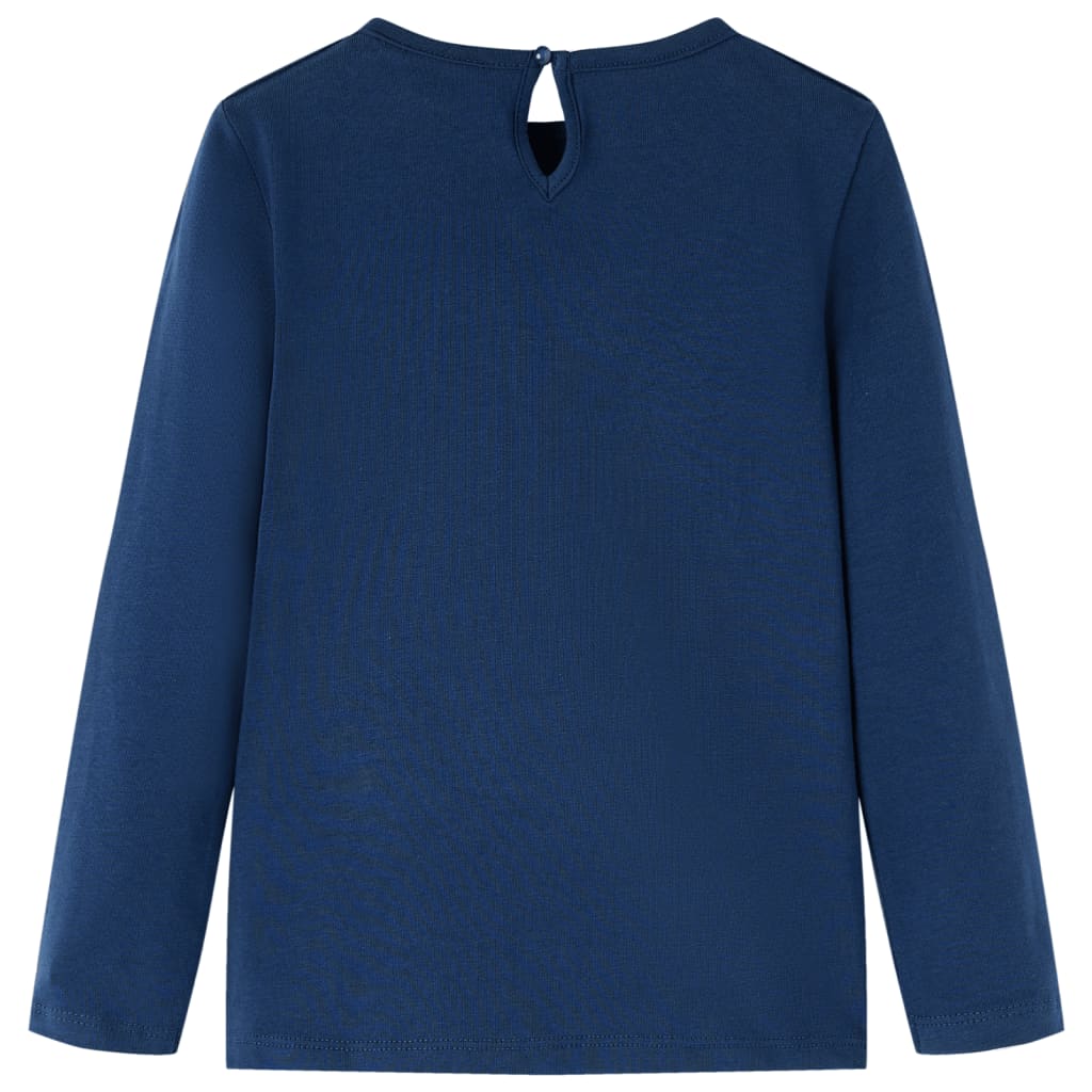 T-shirt manches longues pour enfant taille 92 - bleu marine, 92 (1 5-2 ans) - number 2.