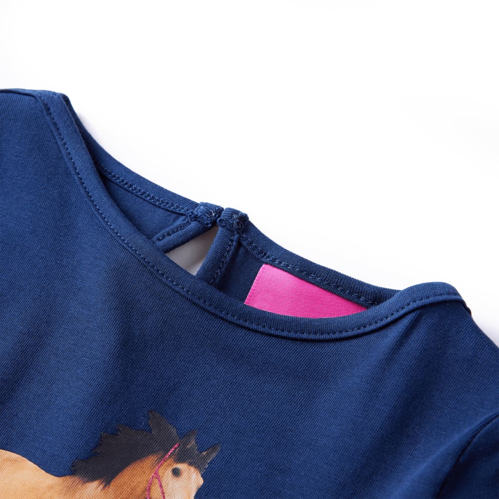 T-shirt manches longues pour enfant taille 92 - bleu marine, 92 (1 5-2 ans) - number 3.