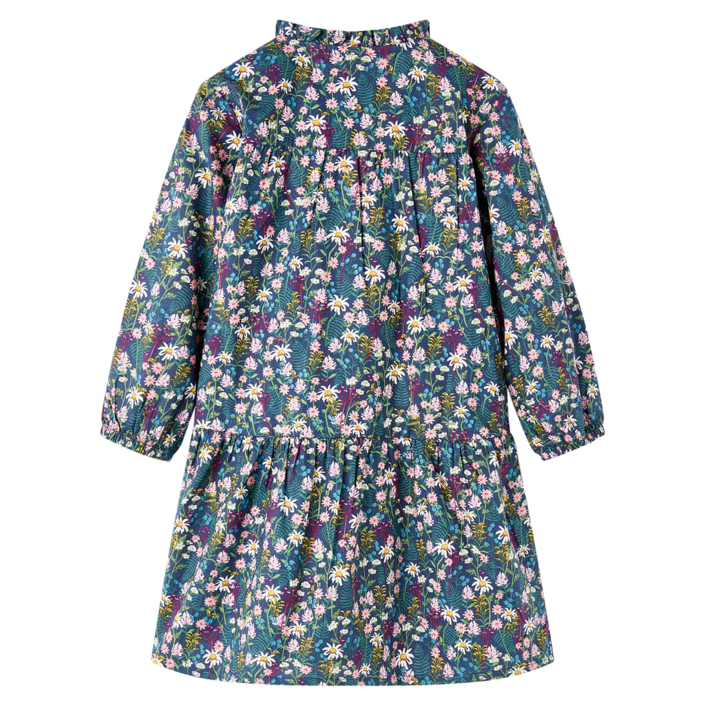 Robe à manches longues pour enfant taille 92 bleu foncé - 92 (1 5-2 ans) - number 2.