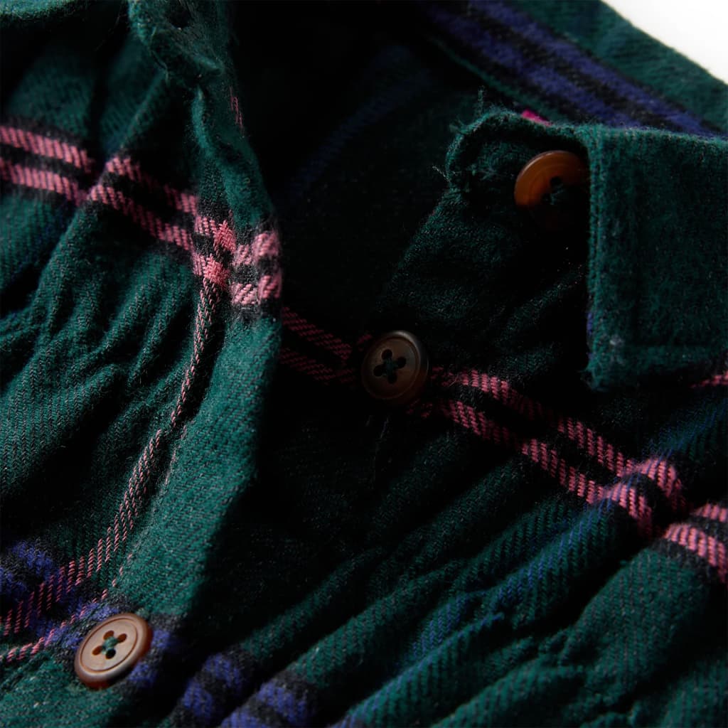 Robe à manches longues pour enfant taille 92 volants vert foncé - 92 (1 5-2 ans) - number 4.