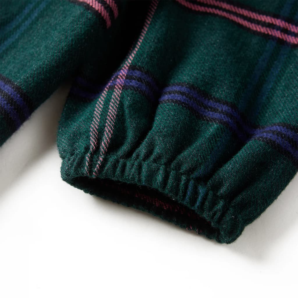 Robe à manches longues pour enfant taille 92 volants vert foncé - 92 (1 5-2 ans) - number 6.