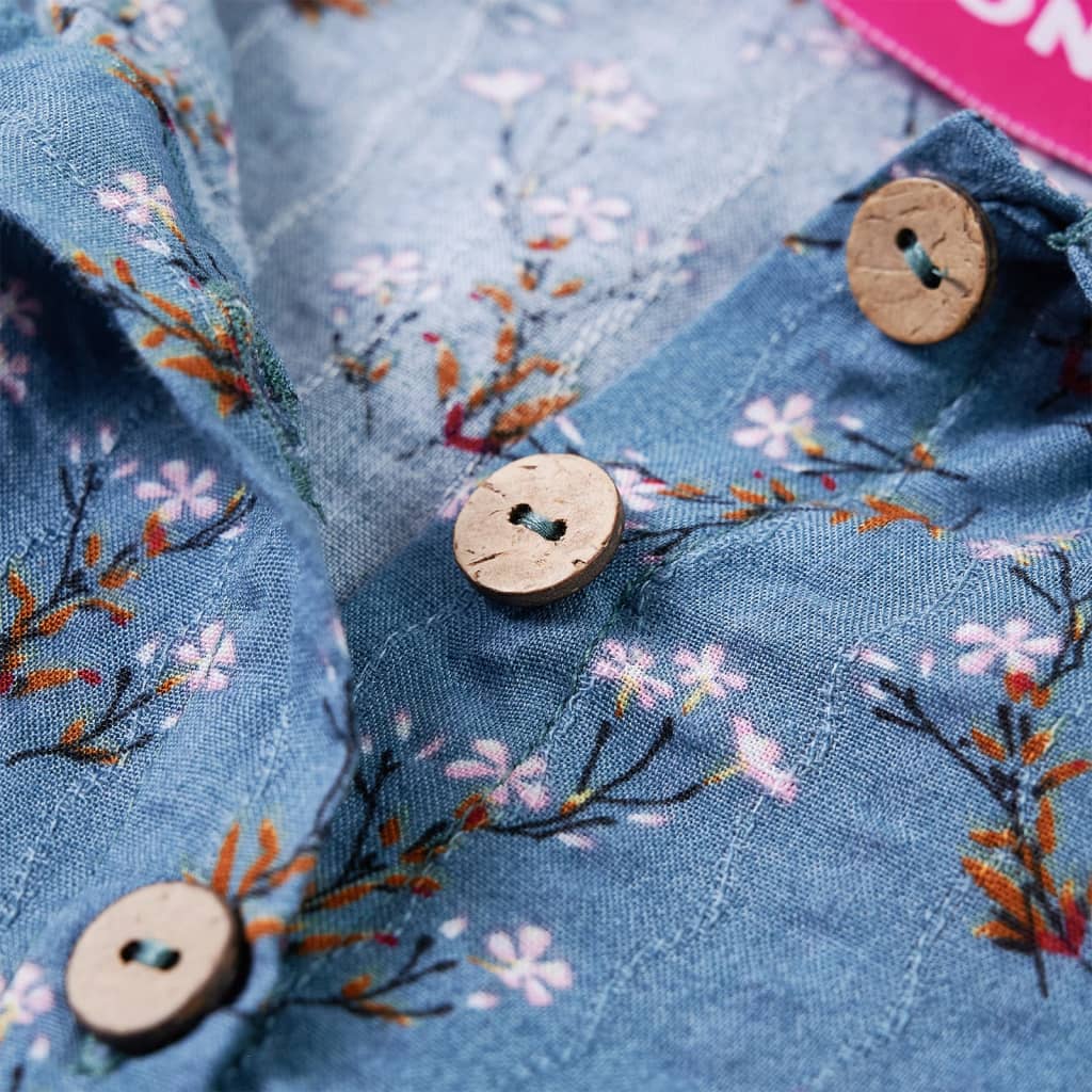 Robe à manches longues pour enfant taille 92 bleu pétrole - 92 (1 5-2 ans) - number 4.