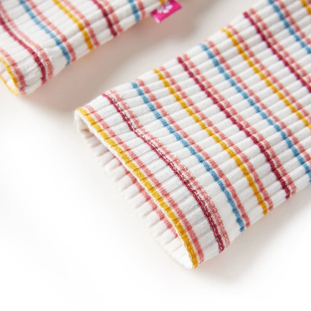 T-shirt manches longues pour enfant taille 92 col roulé fantaisie écru - ocre, 92 (1 5-2 ans) - number 5.