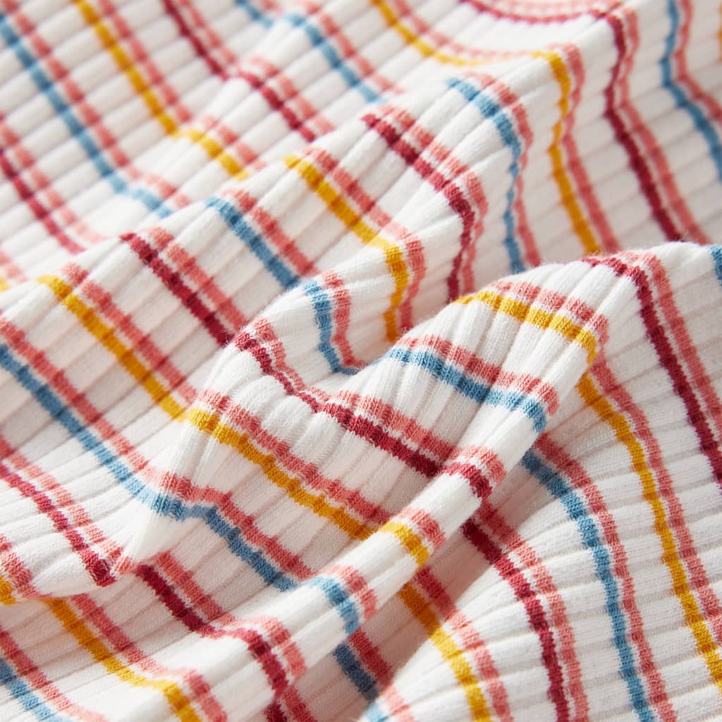 T-shirt manches longues pour enfant taille 92 col roulé fantaisie écru - ocre, 92 (1 5-2 ans) - number 7.