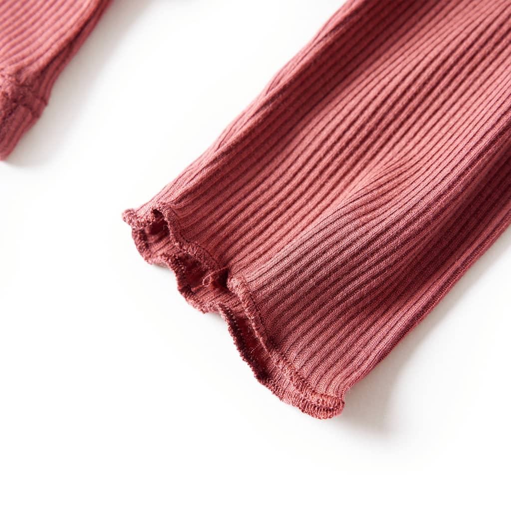 T-shirt à manches longues pour enfant taille 92 col roulé factice - rouge, 92 (1 5-2 ans) - number 5.