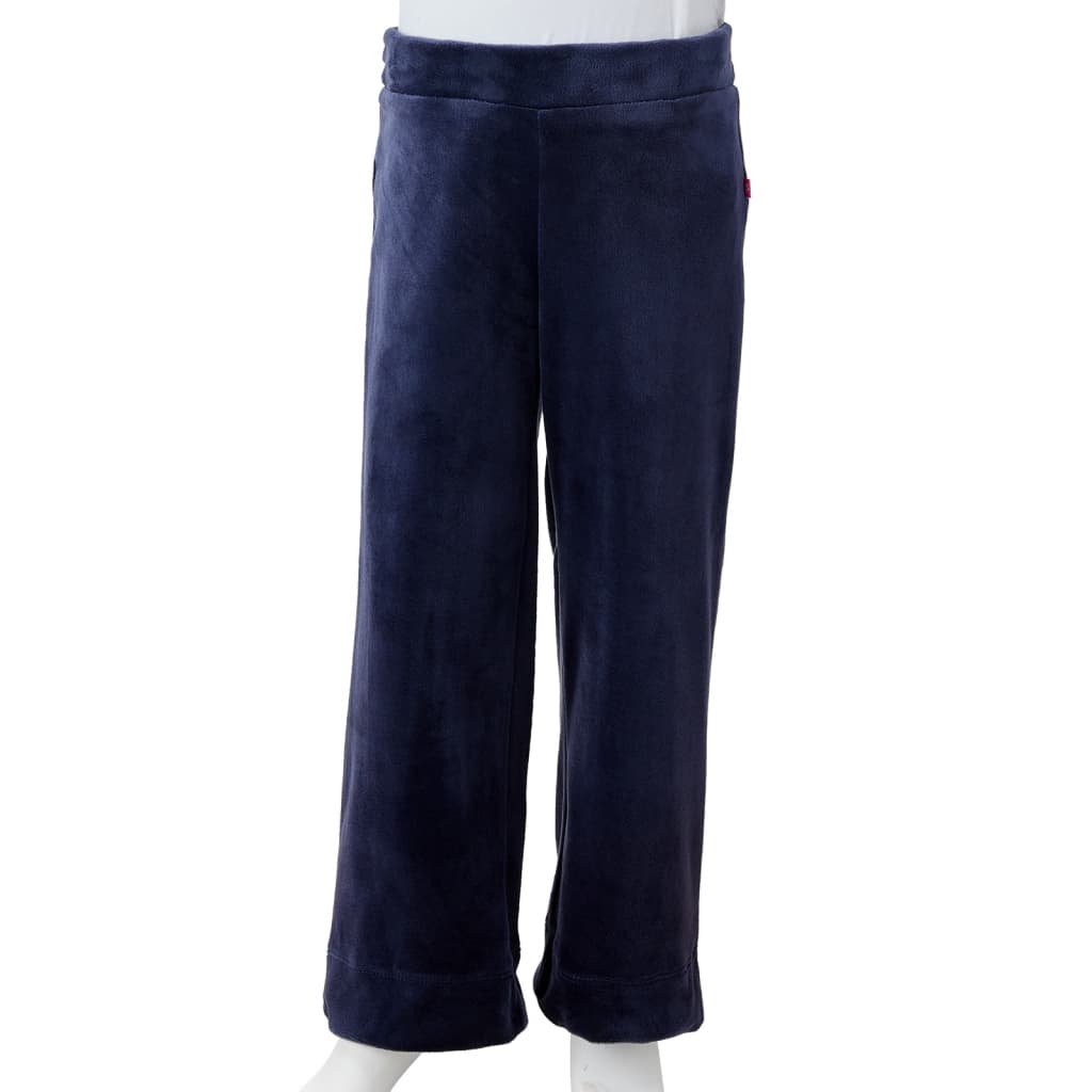 Pantalon pour enfant taille 92 velours bleu foncé - 92 (1 5-2 ans) - number 8.