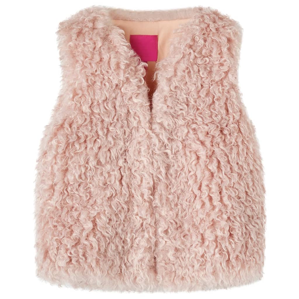Gilet pour enfant taille 92 fausse fourrure rose - 92 (1 5-2 ans) - number 1.