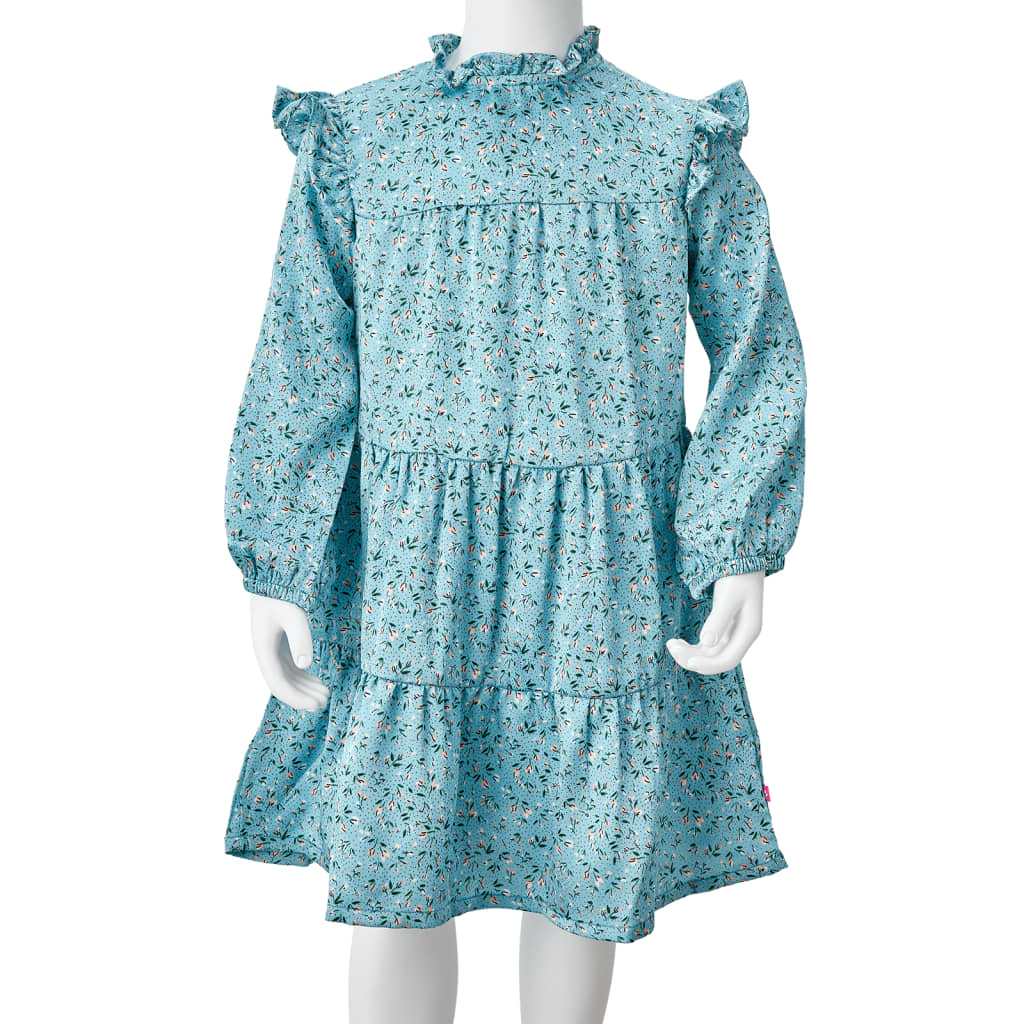 Robe à manches longues pour enfant taille 92 bleu - 92 (1 5-2 ans) - number 9.