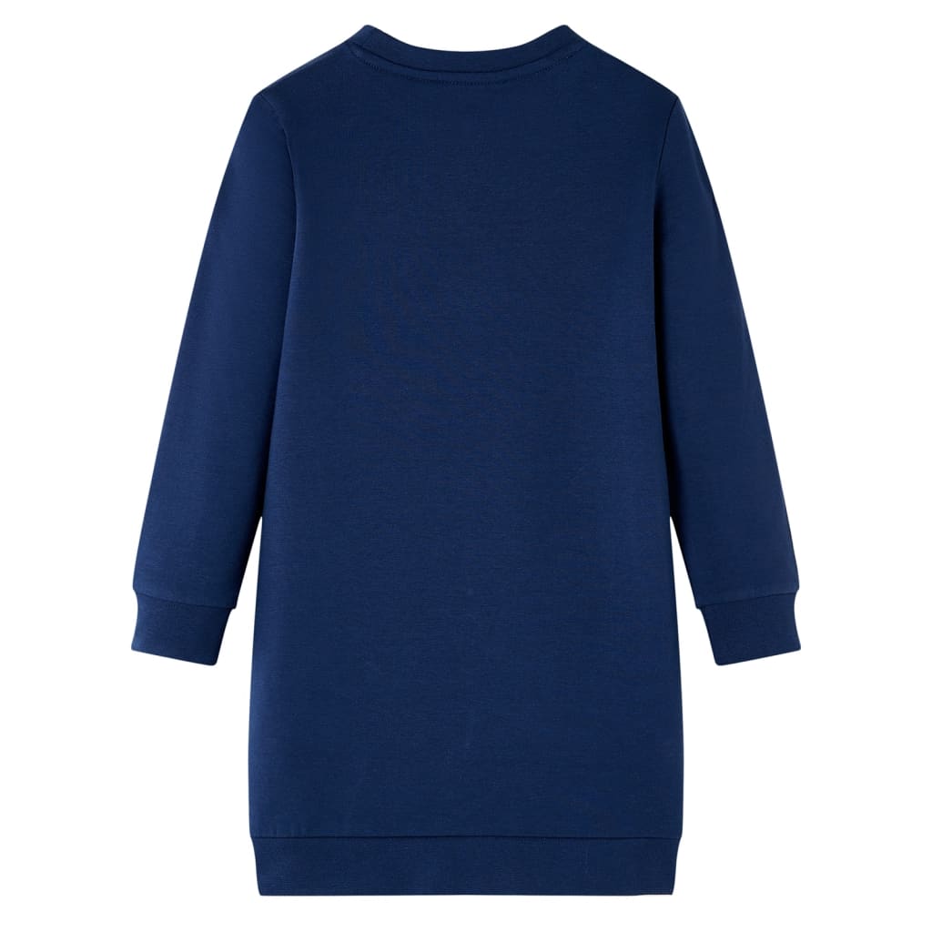 Robe sweat pour enfant taille 92 bleu marine - 92 (1 5-2 ans) - number 2.