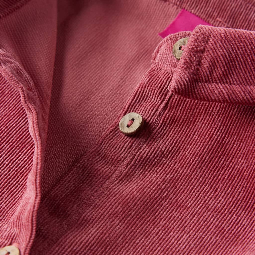 Robe à manches longues pour enfant taille 92 velours vieux rose - 92 (1 5-2 ans) - number 4.