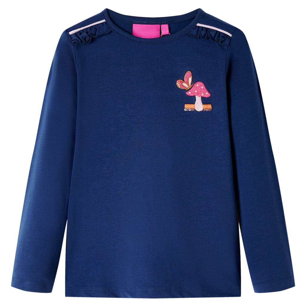 T-shirt manches longues pour enfant taille 92 - bleu marine, 92 (1 5-2 ans) - number 1.