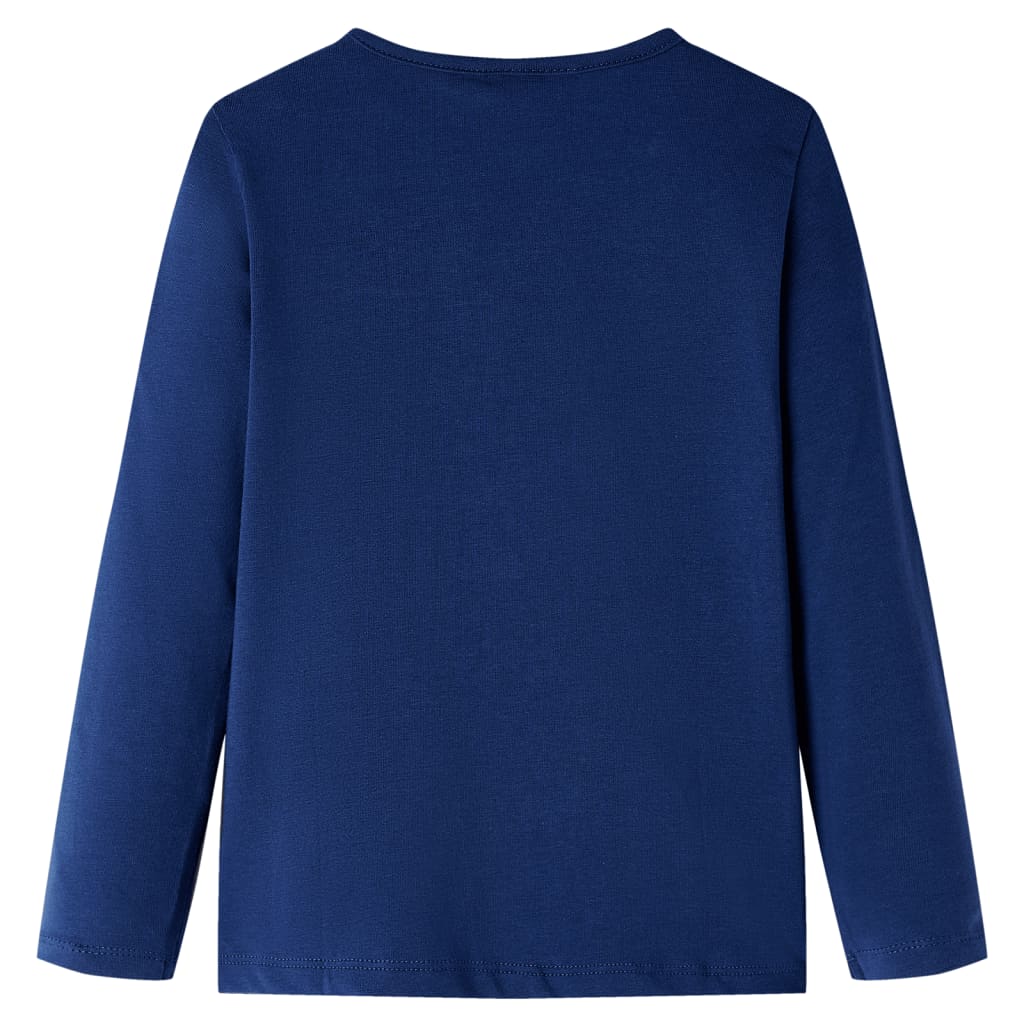T-shirt manches longues pour enfant taille 92 - bleu marine, 92 (1 5-2 ans) - number 2.