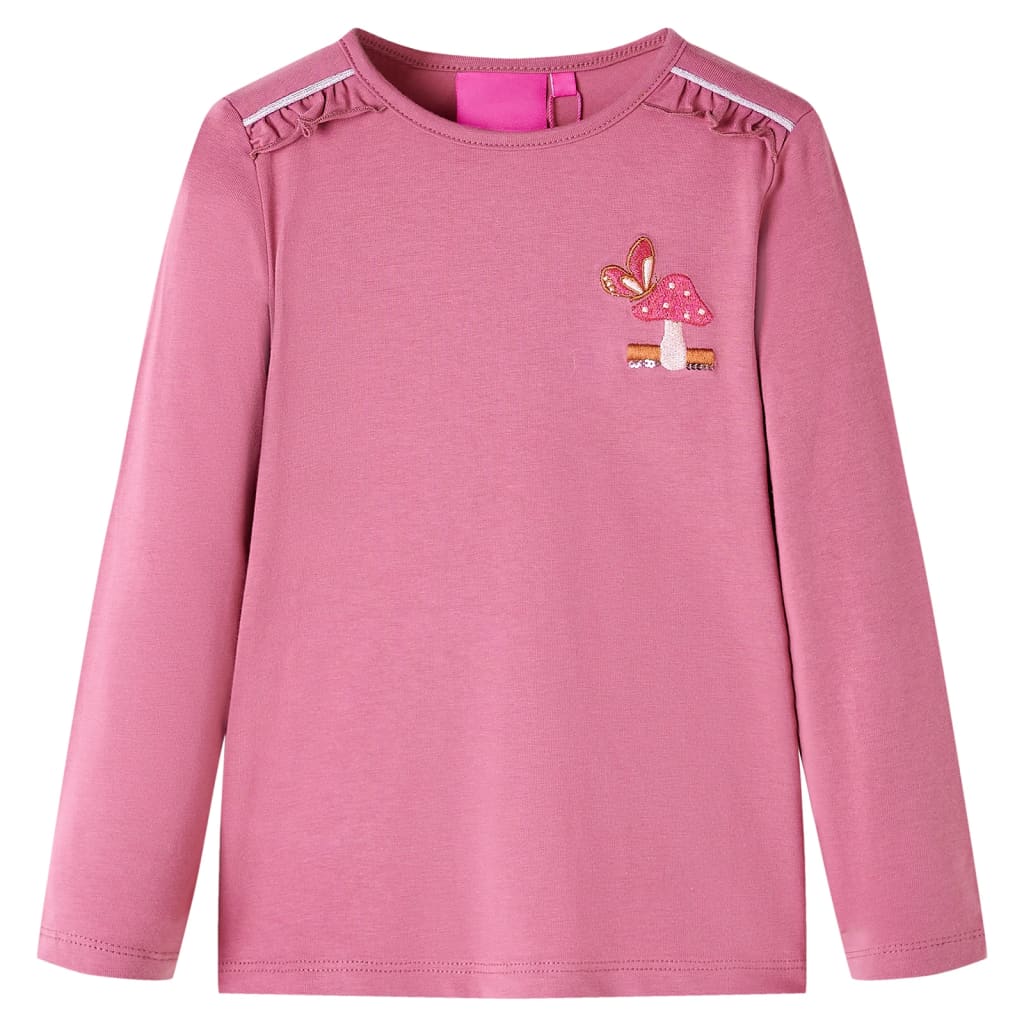 T-shirt à manches longues pour enfant taille 92 - rose, 92 (1 5-2 ans) - number 1.