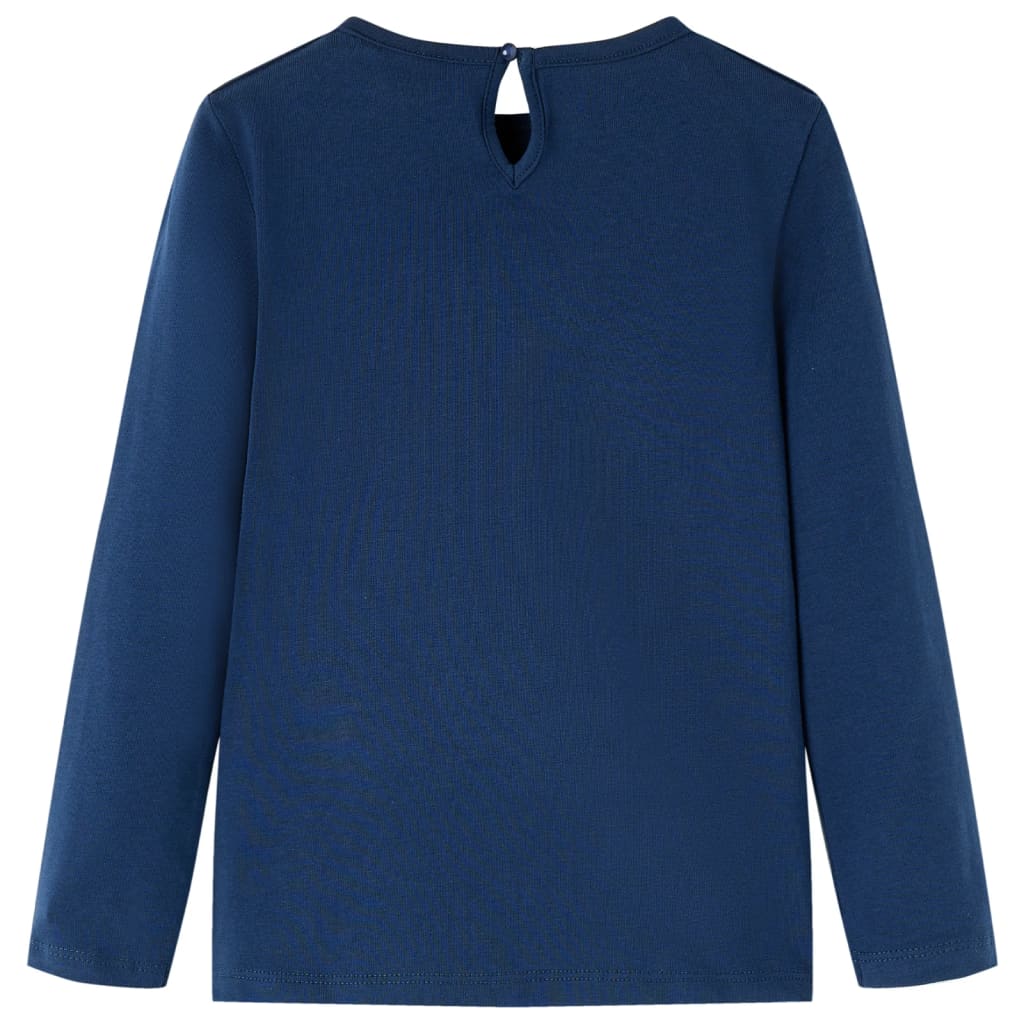 T-shirt manches longues pour enfant taille 92 - bleu marine, 92 (1 5-2 ans) - number 2.