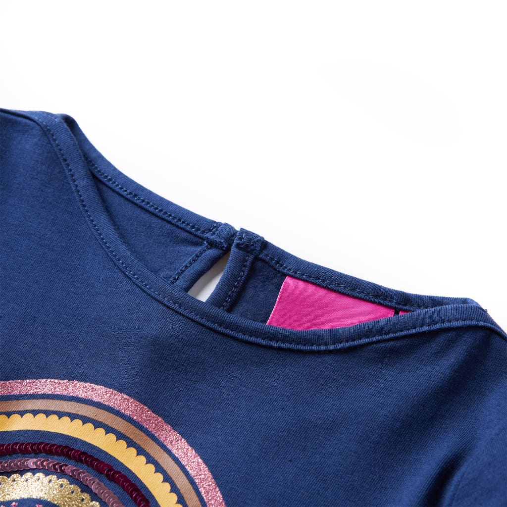 T-shirt manches longues pour enfant taille 92 - bleu marine, 92 (1 5-2 ans) - number 3.