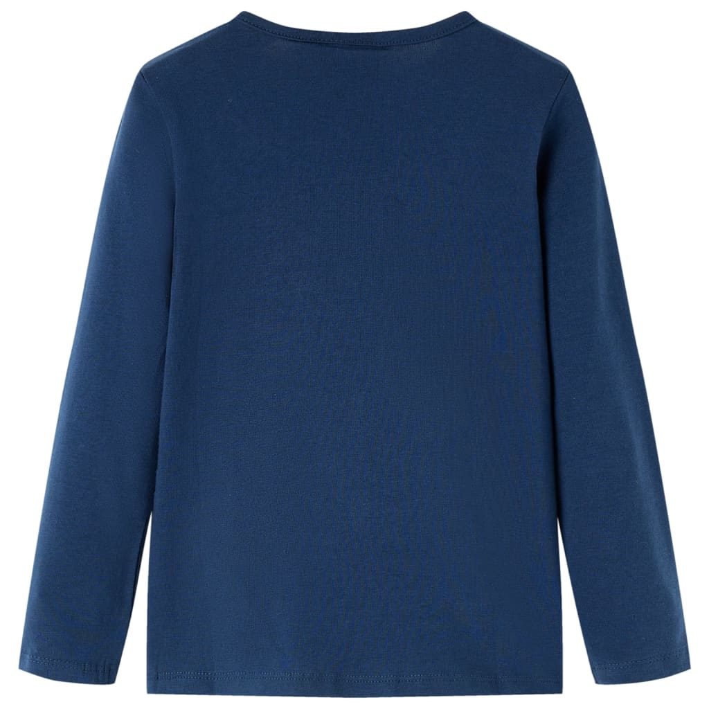 T-shirt manches longues pour enfant taille 92 - bleu marine, 92 (1 5-2 ans) - number 2.