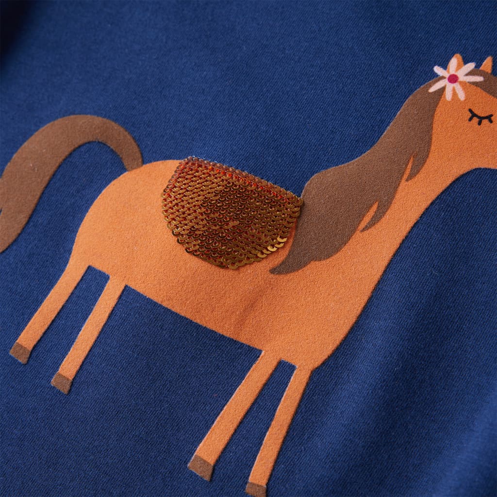 T-shirt manches longues pour enfant taille 92 - bleu marine, 92 (1 5-2 ans) - number 4.