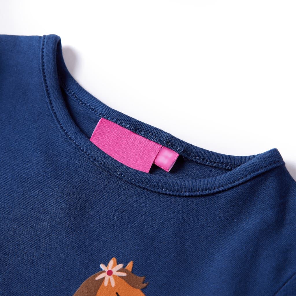 T-shirt manches longues pour enfant taille 92 - bleu marine, 92 (1 5-2 ans) - number 3.