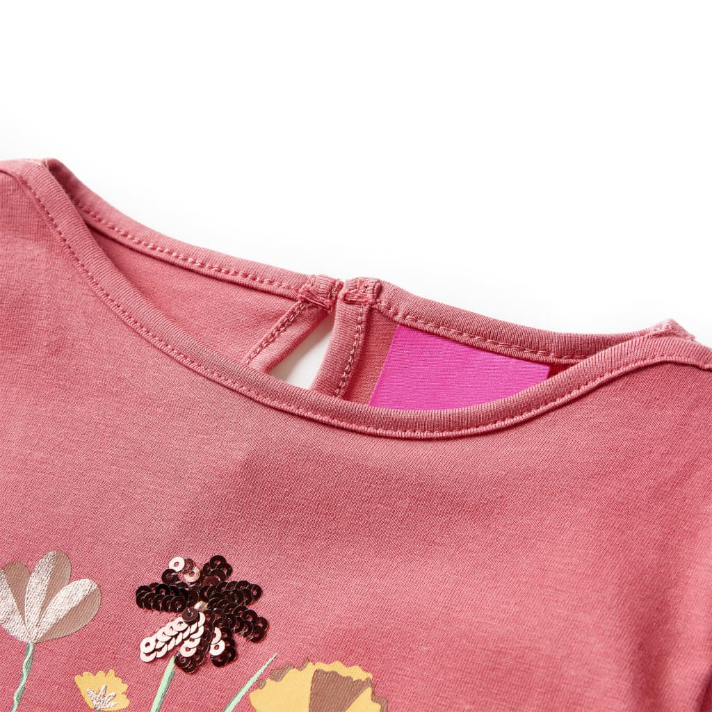T-shirt à manches longues pour enfant taille 92 vieux rose - rose clair, 92 (1 5-2 ans) - number 3.