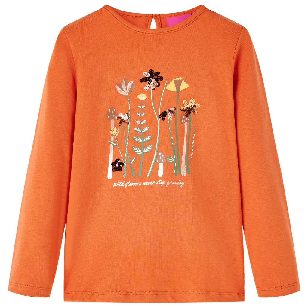 T-shirt à manches longues pour enfant taille 92 cm - orange, 92 (1 5-2 ans) - number 1.