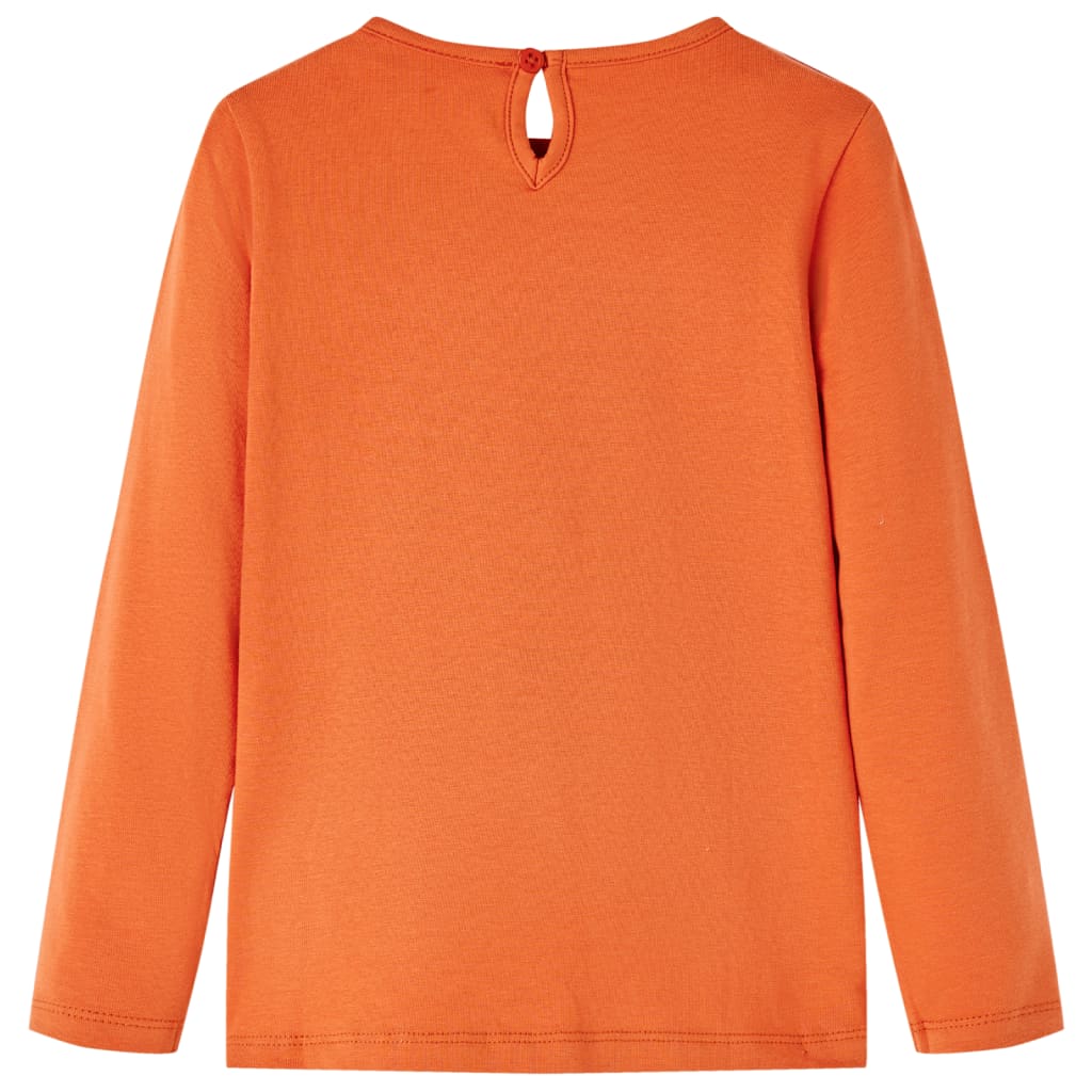 T-shirt à manches longues pour enfant taille 92 cm - orange, 92 (1 5-2 ans) - number 2.
