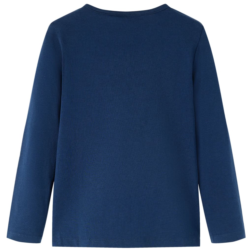 T-shirt manches longues pour enfant taille 92 - bleu marine, 92 (1 5-2 ans) - number 2.