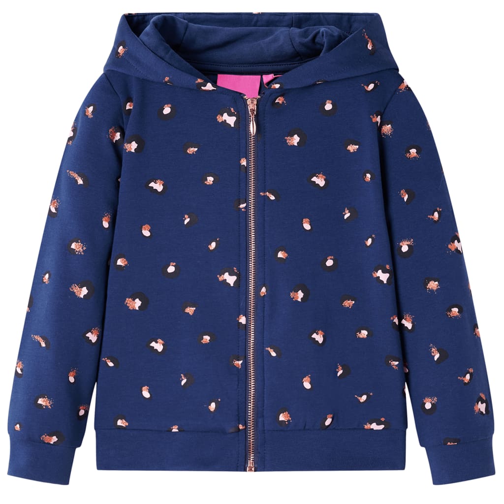 Sweat à capuche pour enfant taille 92 bleu marine - 92 (1 5-2 ans) - number 1.