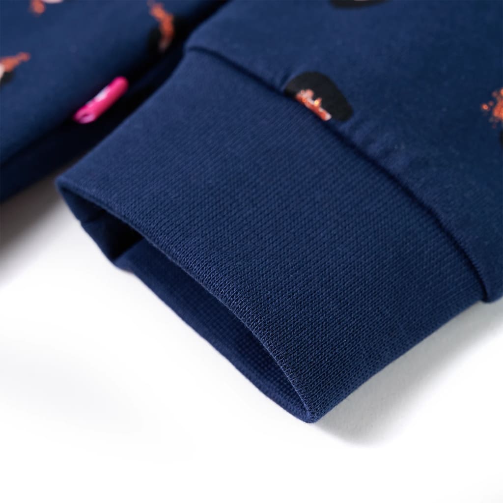 Sweat à capuche pour enfant taille 92 bleu marine - 92 (1 5-2 ans) - number 6.