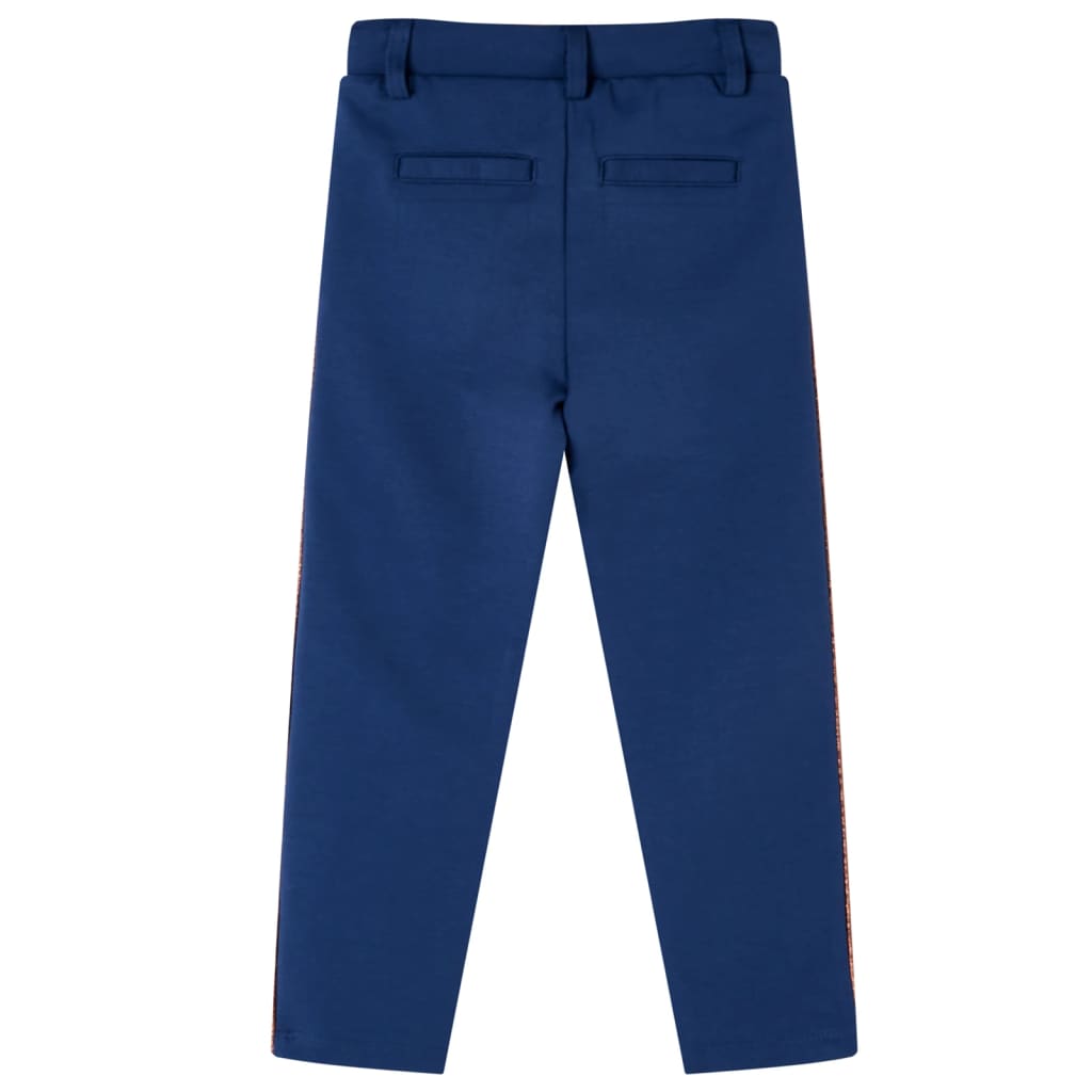 Pantalon pour enfant taille 92 avec lacets bleu marine - 92 (1 5-2 ans) - number 2.