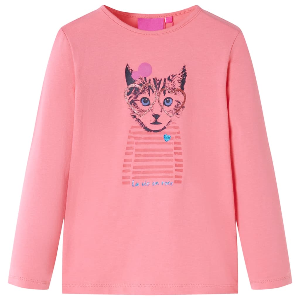 T-shirt à manches longues pour enfant taille 92 - rose, 92 (1 5-2 ans) - number 1.