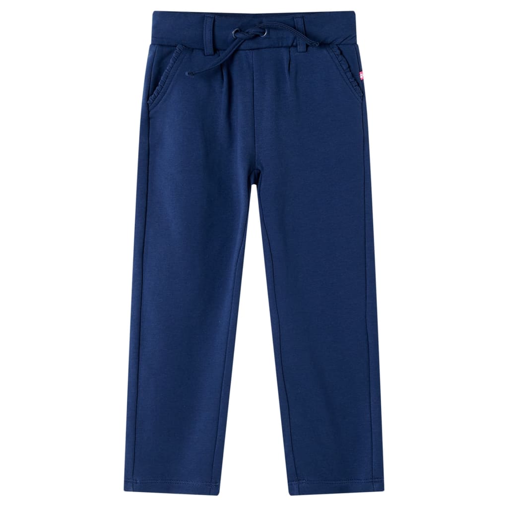 Pantalon pour enfant, cordon de serrage à la taille, bleu marine, taille 92 - 92 (1 5-2 ans) - number 1.
