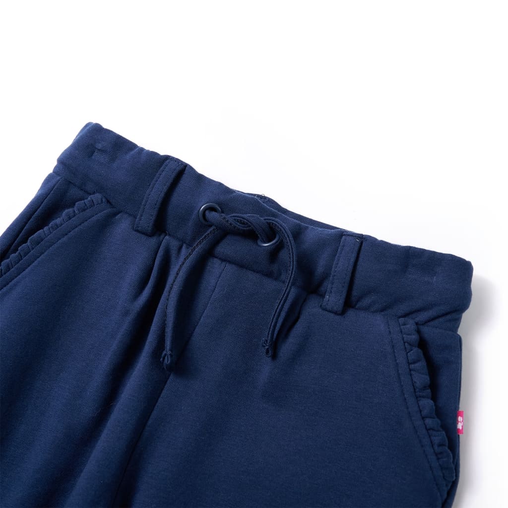 Pantalon pour enfant, cordon de serrage à la taille, bleu marine, taille 92 - 92 (1 5-2 ans) - number 3.