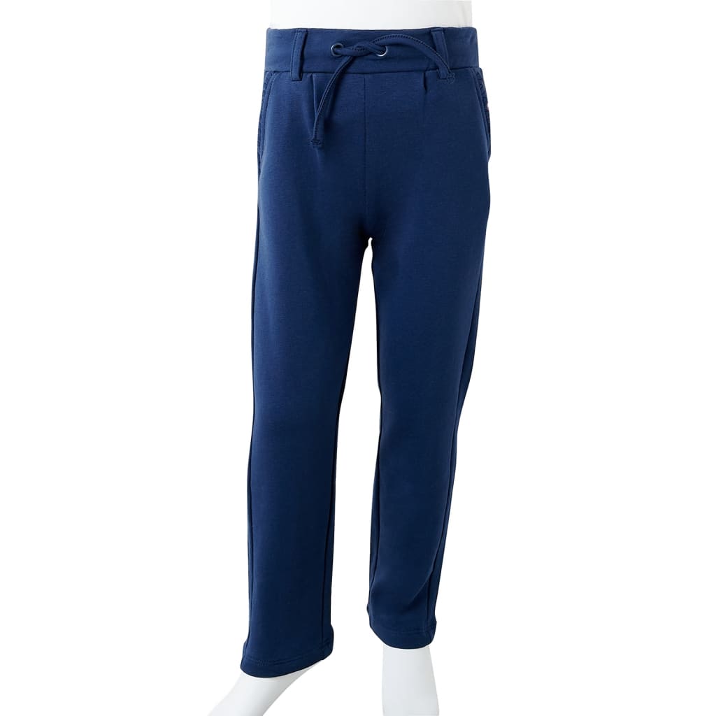 Pantalon pour enfant, cordon de serrage à la taille, bleu marine, taille 92 - 92 (1 5-2 ans) - number 8.