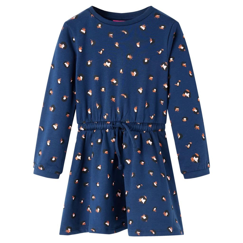 Robe à manches longues pour enfant taille 92 bleu marine - 92 (1 5-2 ans) - number 1.