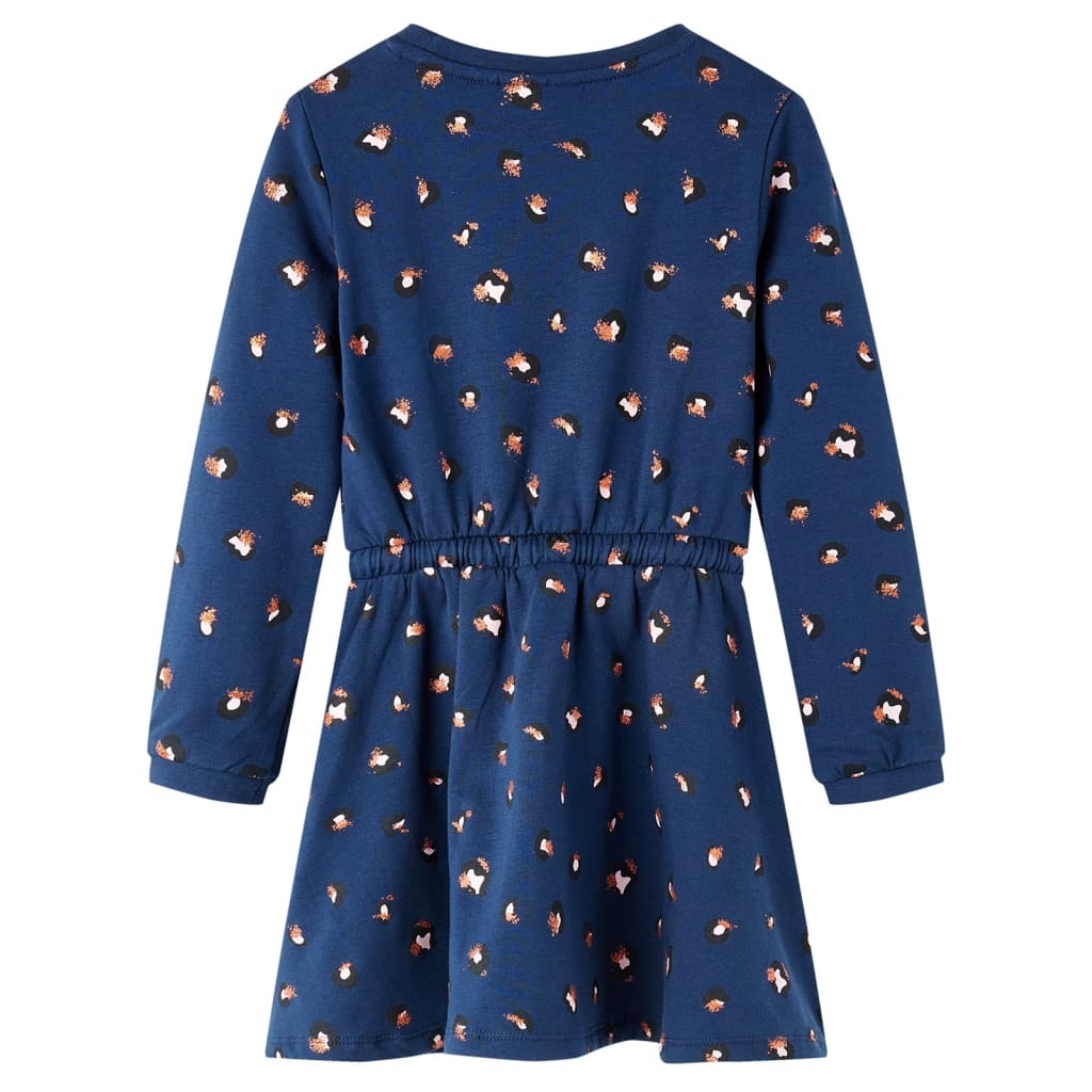 Robe à manches longues pour enfant taille 92 bleu marine - 92 (1 5-2 ans) - number 2.