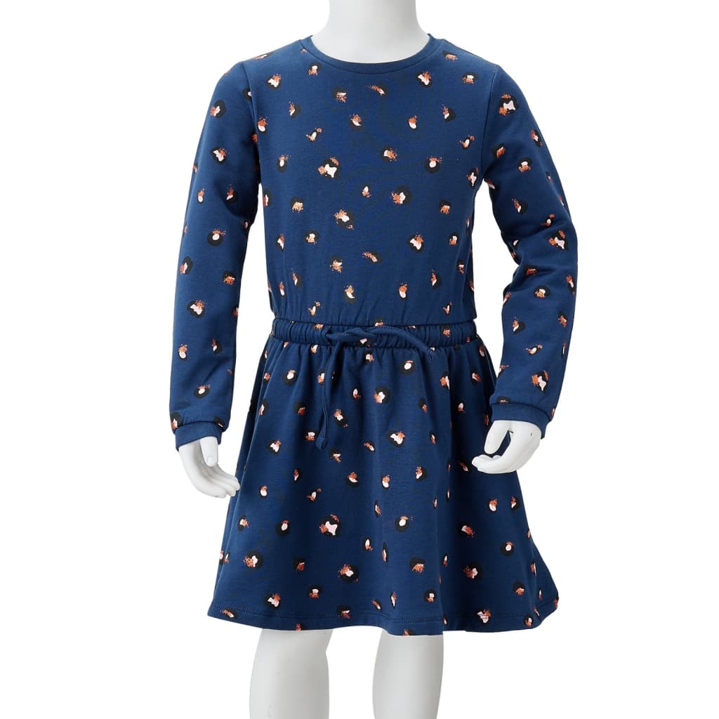 Robe à manches longues pour enfant taille 92 bleu marine - 92 (1 5-2 ans) - number 8.
