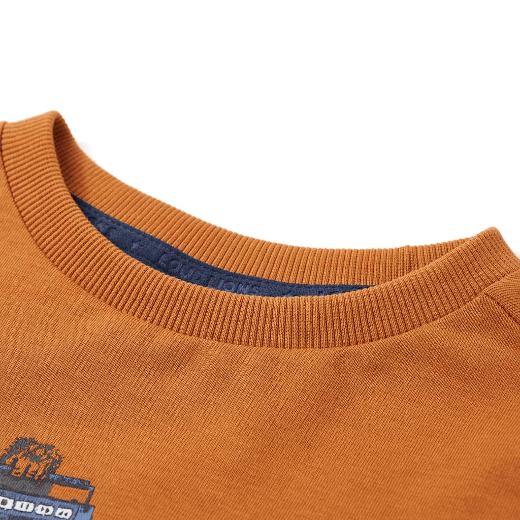 T-shirt manches longues pour enfant taille 92 jaune ocre - 92 (1 5-2 ans) - number 3.
