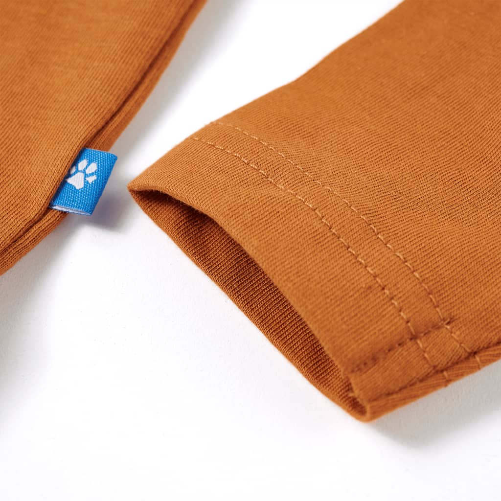 T-shirt manches longues pour enfant taille 92 jaune ocre - 92 (1 5-2 ans) - number 5.