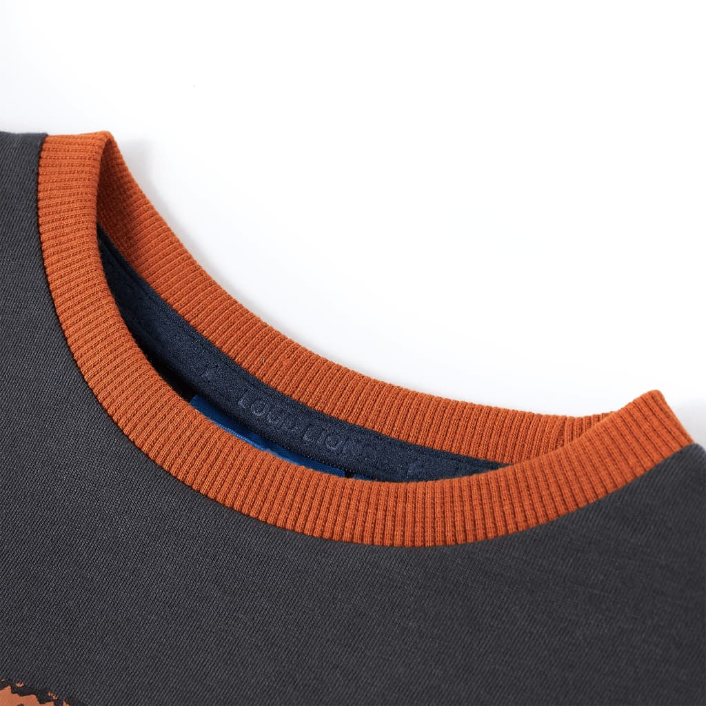 T-shirt manches longues pour enfant taille 92 gris anthracite - 92 (1 5-2 ans) - number 3.