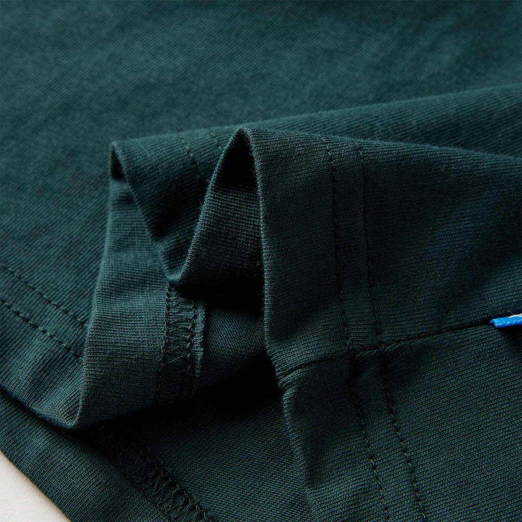 T-shirt à manches longues pour enfant taille 92 vert foncé - 92 (1 5-2 ans) - number 6.
