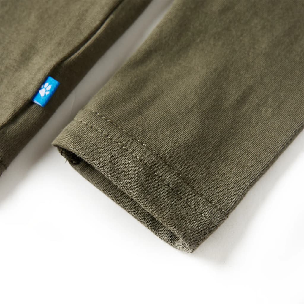 T-shirt manches longues pour enfant taille 92 kaki - 92 (1 5-2 ans) - number 5.