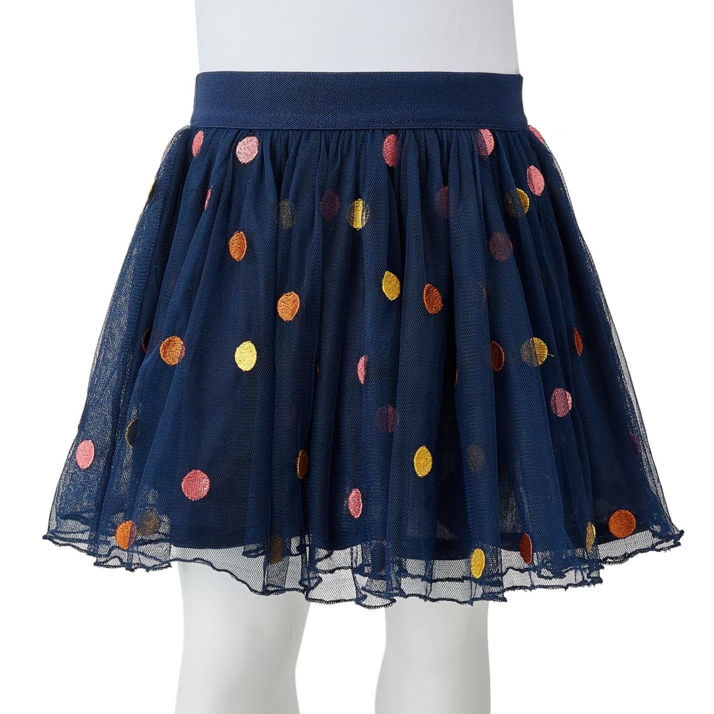 Jupe taille 92 tulle pois bleu marine - 92 (1 5-2 ans) - number 8.